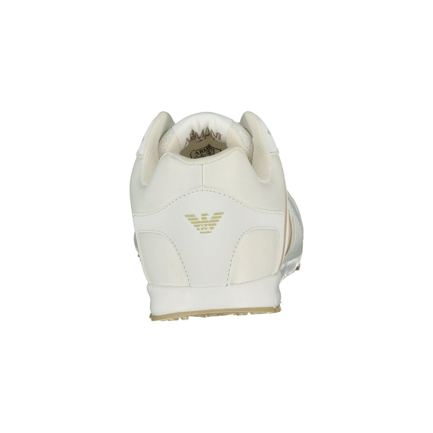 Armani Jeans Runner Monochrome Mesh Off White Trainers - LinkFashionco