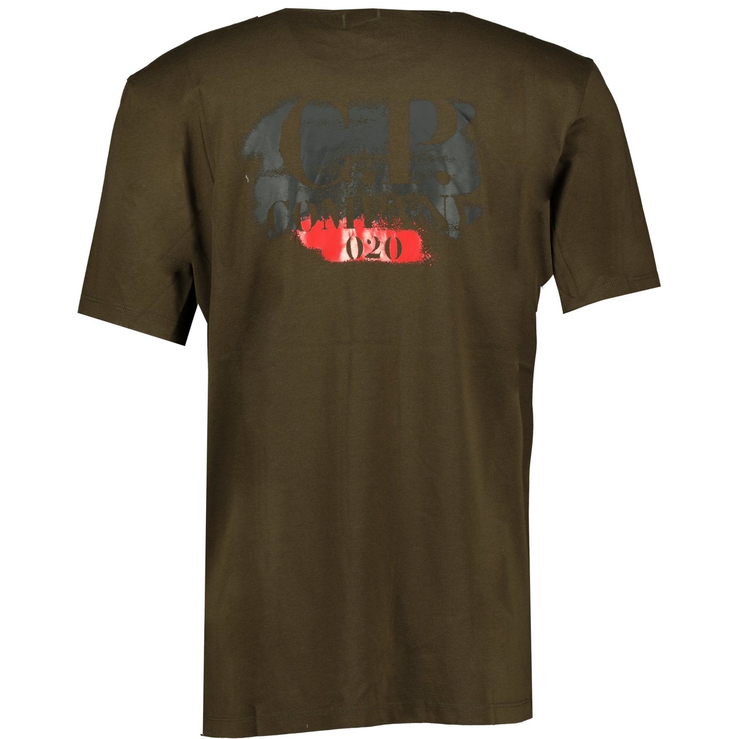 CP Company 20 Khaki Paint Stroke T-Shirt - LinkFashionco