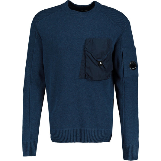 CP Company Blue Knitted Sweatshirt - LinkFashionco