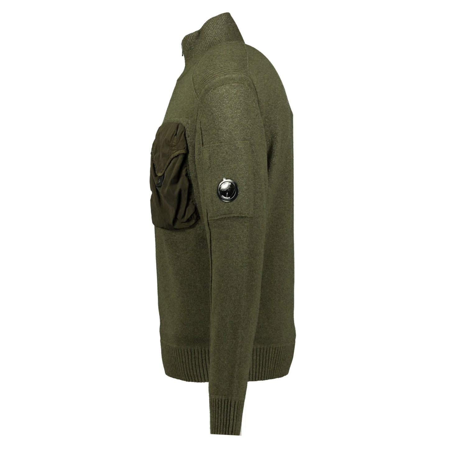 CP Company Khaki Full Zip Cardigan - LinkFashionco
