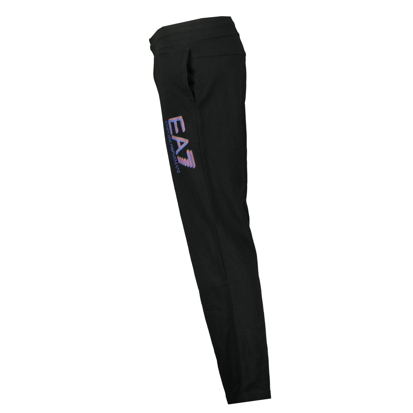 EA7 Open Bottom Tracksuit Bottoms Black - LinkFashionco
