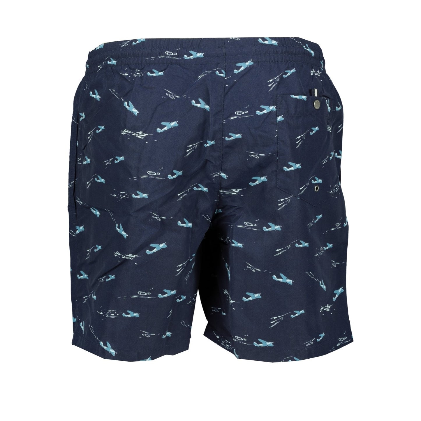 Lacoste Croc Logo Airplane Print Swim Shorts Navy - LinkFashionco