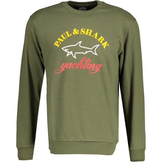 Paul & Shark Chest Logo Sweatshirt Olive - LinkFashionco