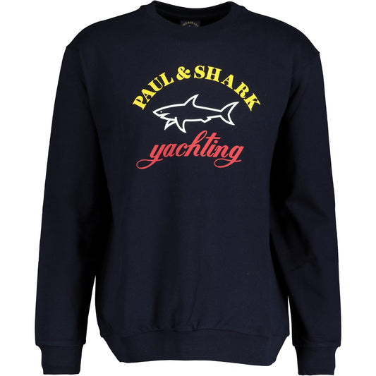 Paul & Shark Classic Print Logo Navy Sweatshirt - LinkFashionco