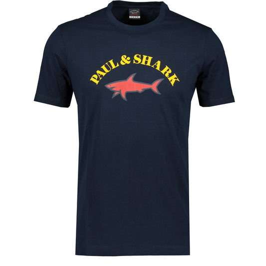 Paul & Shark Crew Logo T-Shirt Navy - LinkFashionco