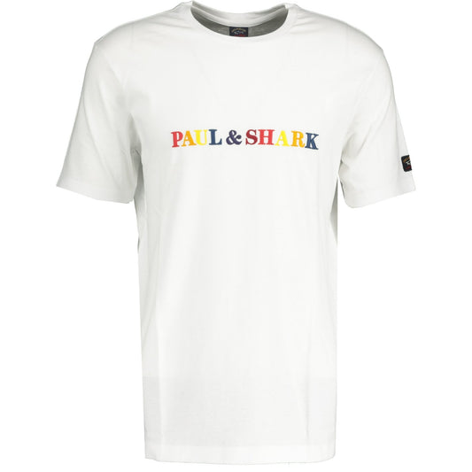 Paul & Shark Embroidered Logo T-Shirt White - LinkFashionco