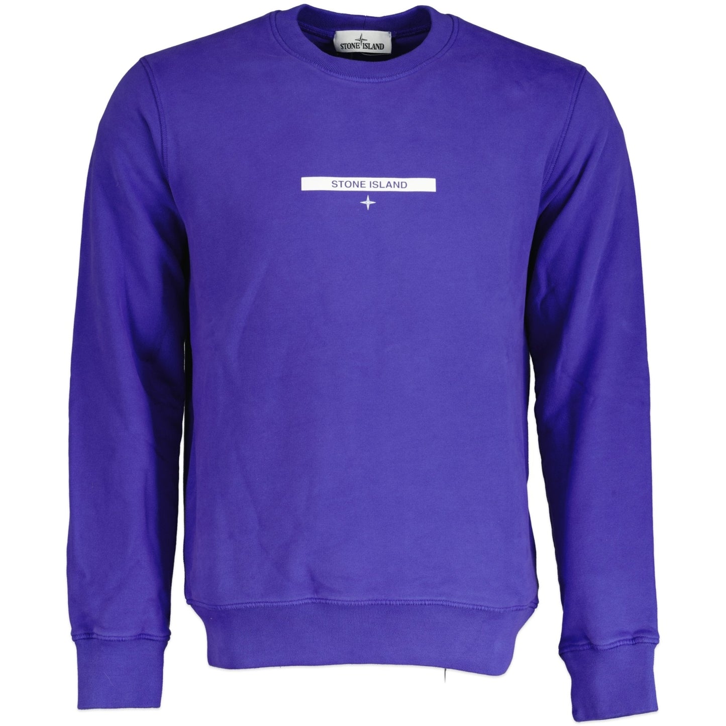 Stone Island Cotton Chest Logo Jumper Blue - LinkFashionco