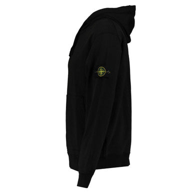 Stone Island Cotton Hooded Sweatshirt Black