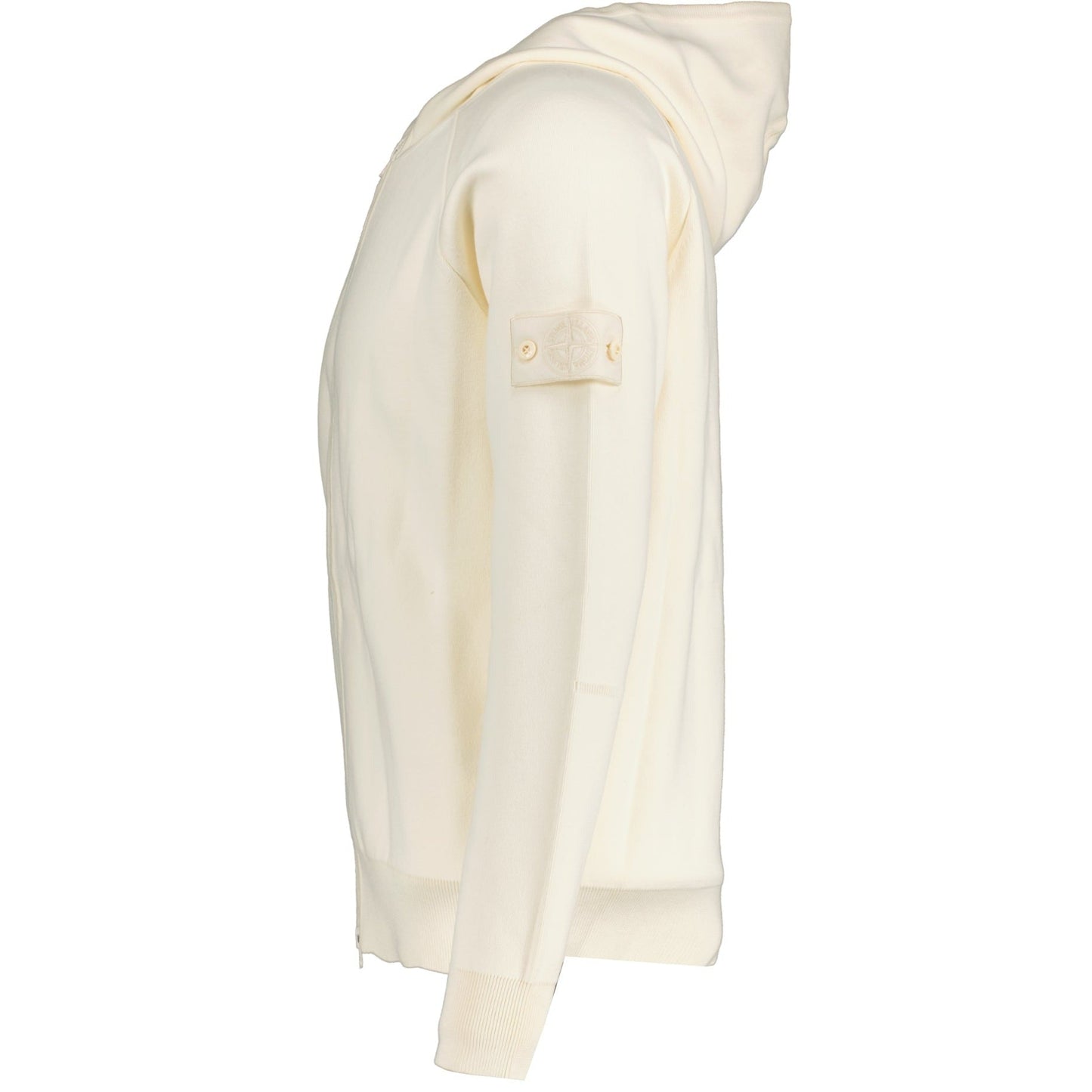 Stone Island Ghost Badge Hooded Sweatshirt Ivory - chancefashionco