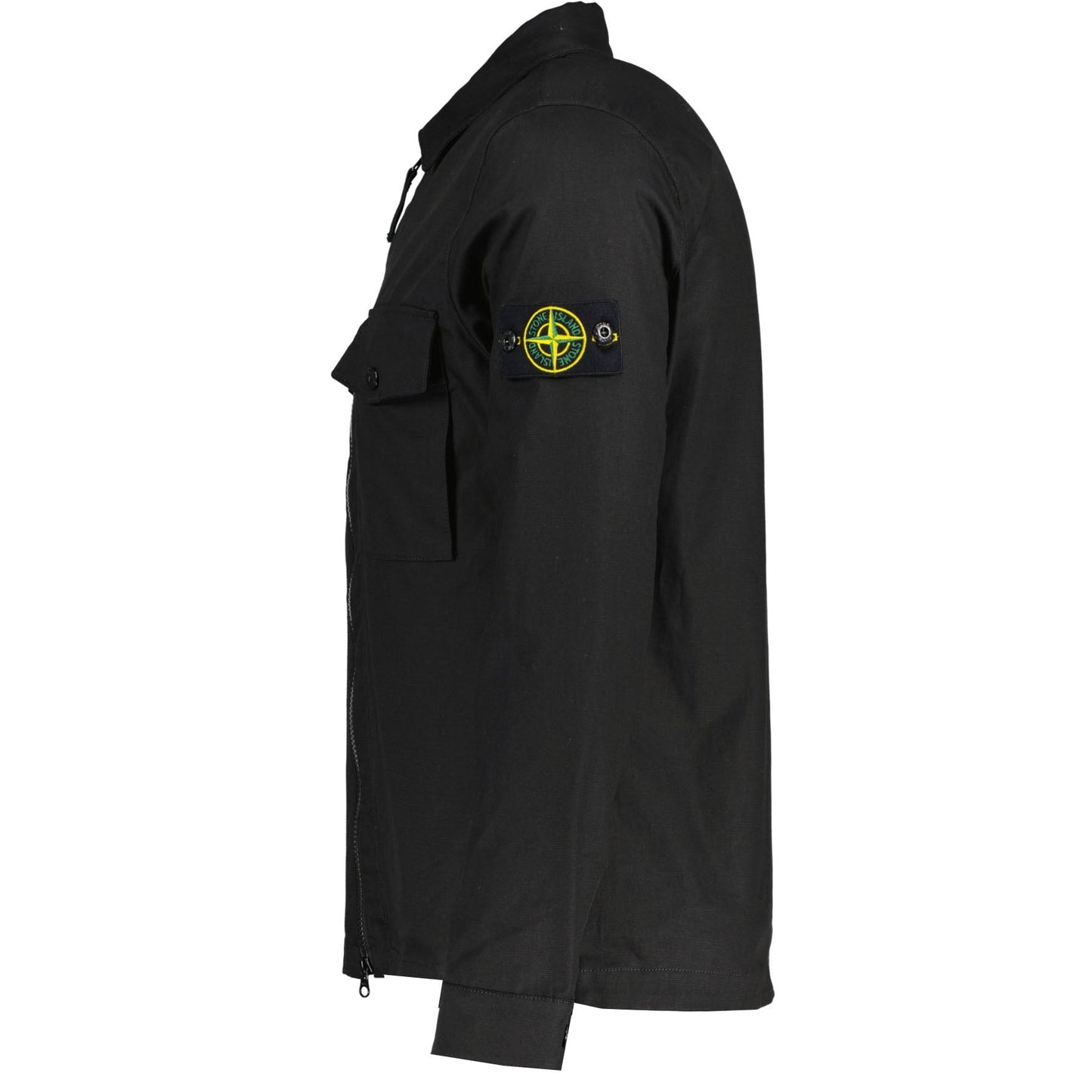 Stone Island Cotton 2 Pocket Zip Overshirt Black