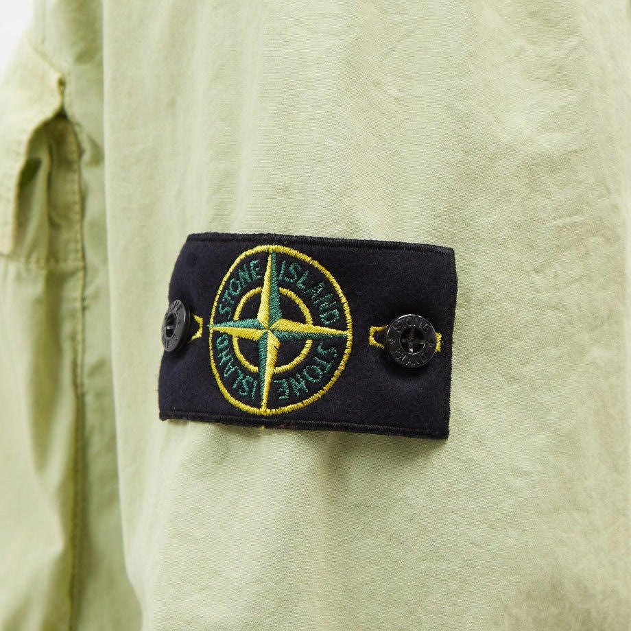 Stone Island Brushed Cotton 2 Pocket Shirt Jacket Mint Green