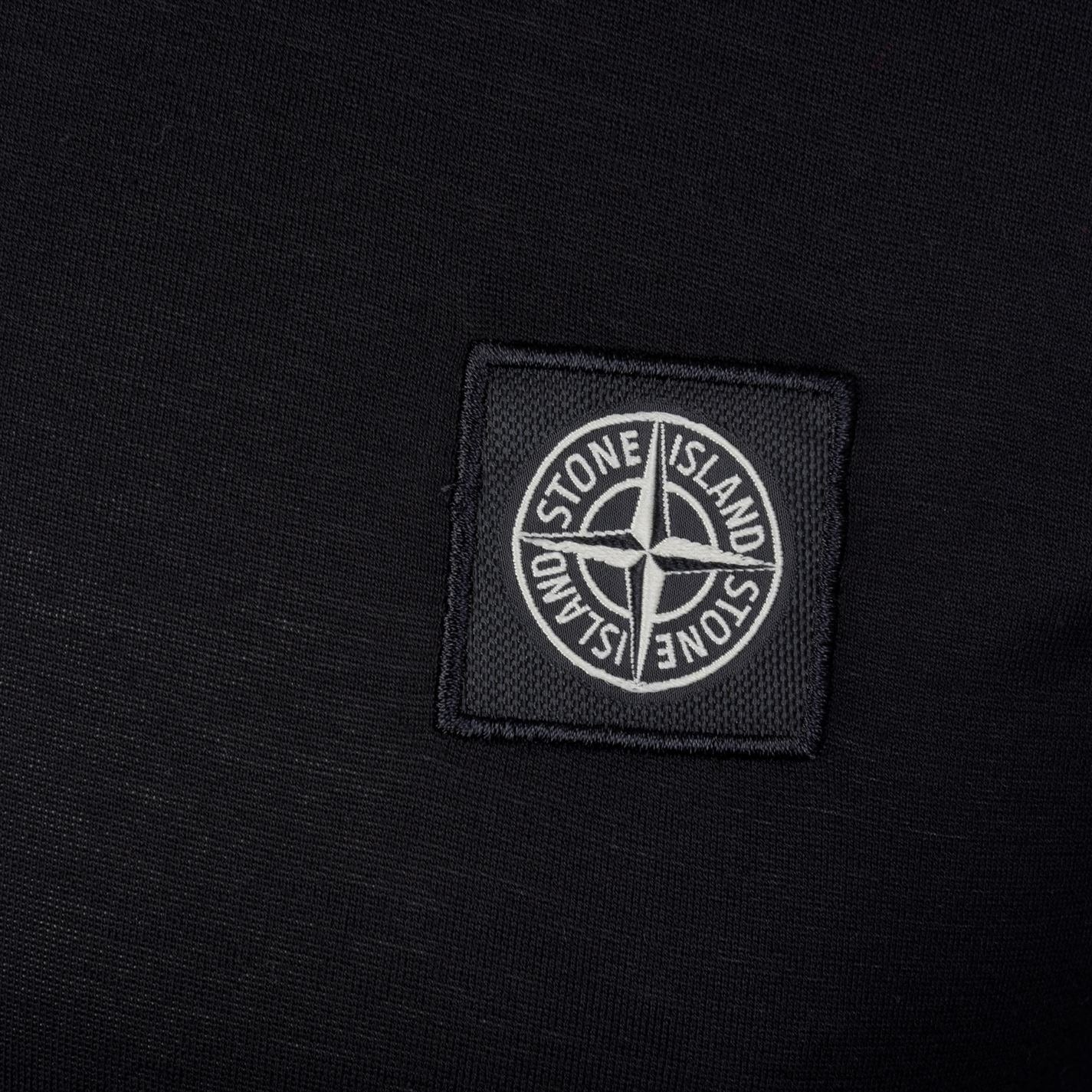 Stone Island Compass Logo T-Shirt Black Long Sleeve