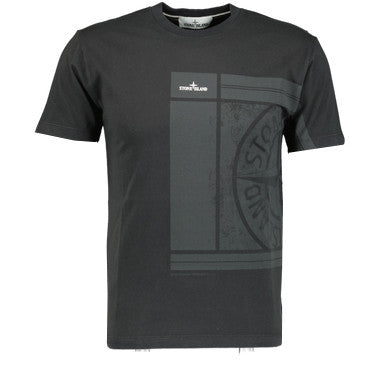 Stone Island Large Side Print Logo T-Shirt Dark Grey
