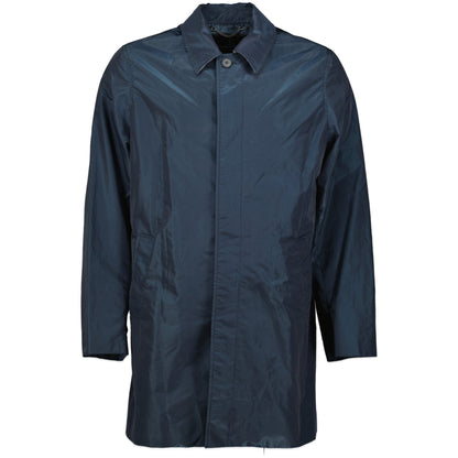 Aquascutum 'Aquasor Ryecroft' Check Rain Coat Nylon Shimmer Blue - Boinclo ltd
