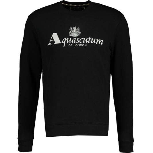 Aquascutum Classic Logo Sweatshirt Black - LinkFashionco