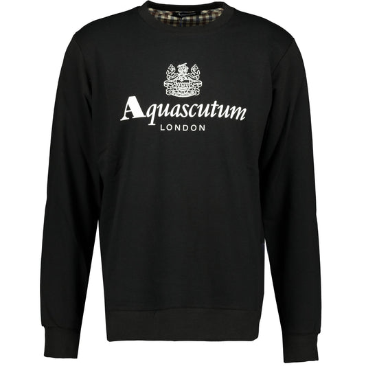 Aquascutum Logo Sweatshirt Black - LinkFashionco
