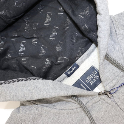 Armani Jeans Hooded Sweatshirt Grey - LinkFashionco