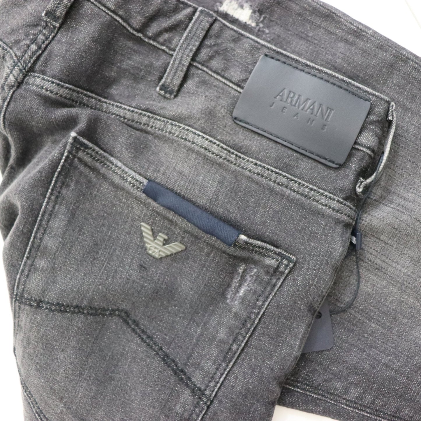 Armani Jeans J10 Extra Slim Fit Black Jeans - LinkFashionco