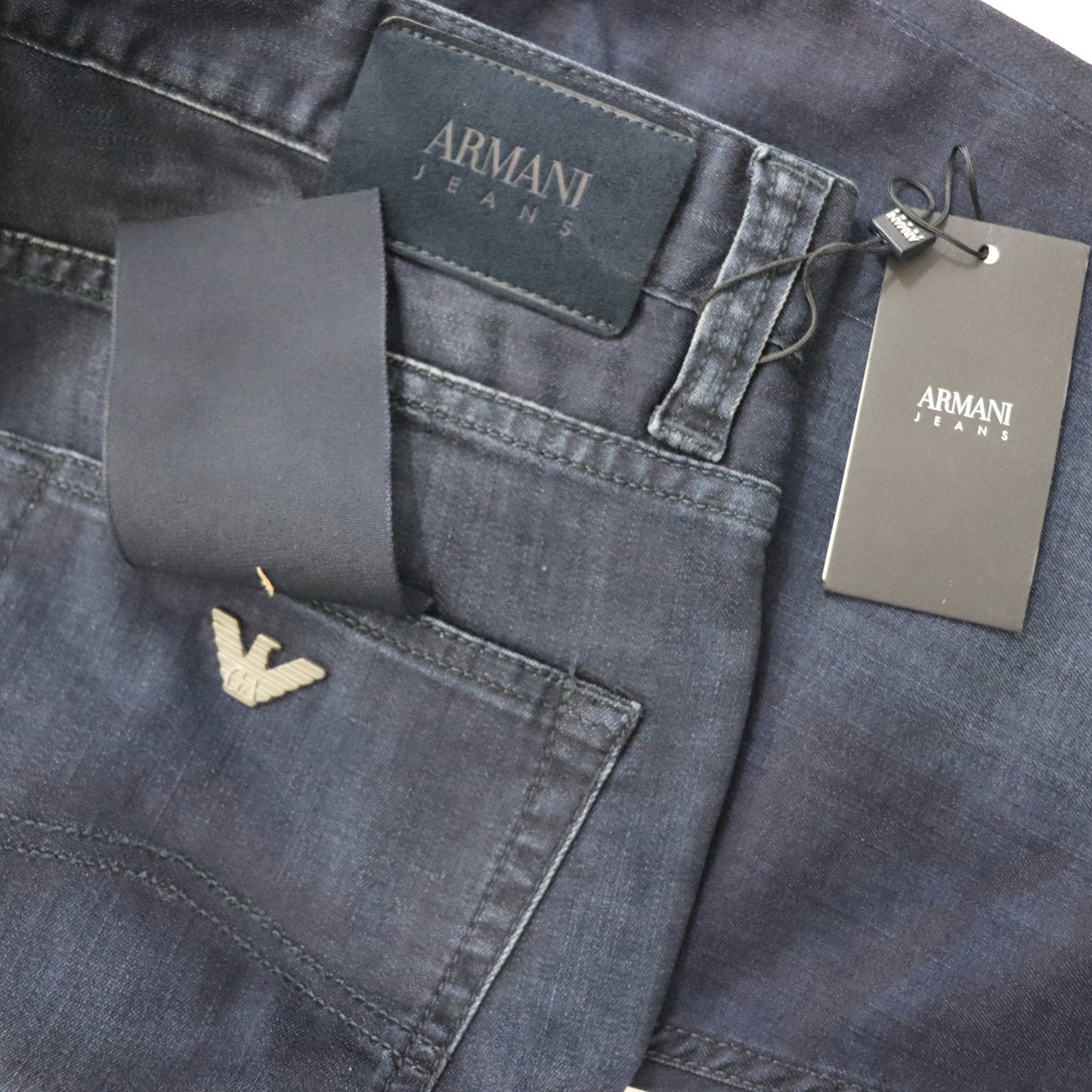 Armani Jeans J15 Regular Fit Blue Jeans - LinkFashionco