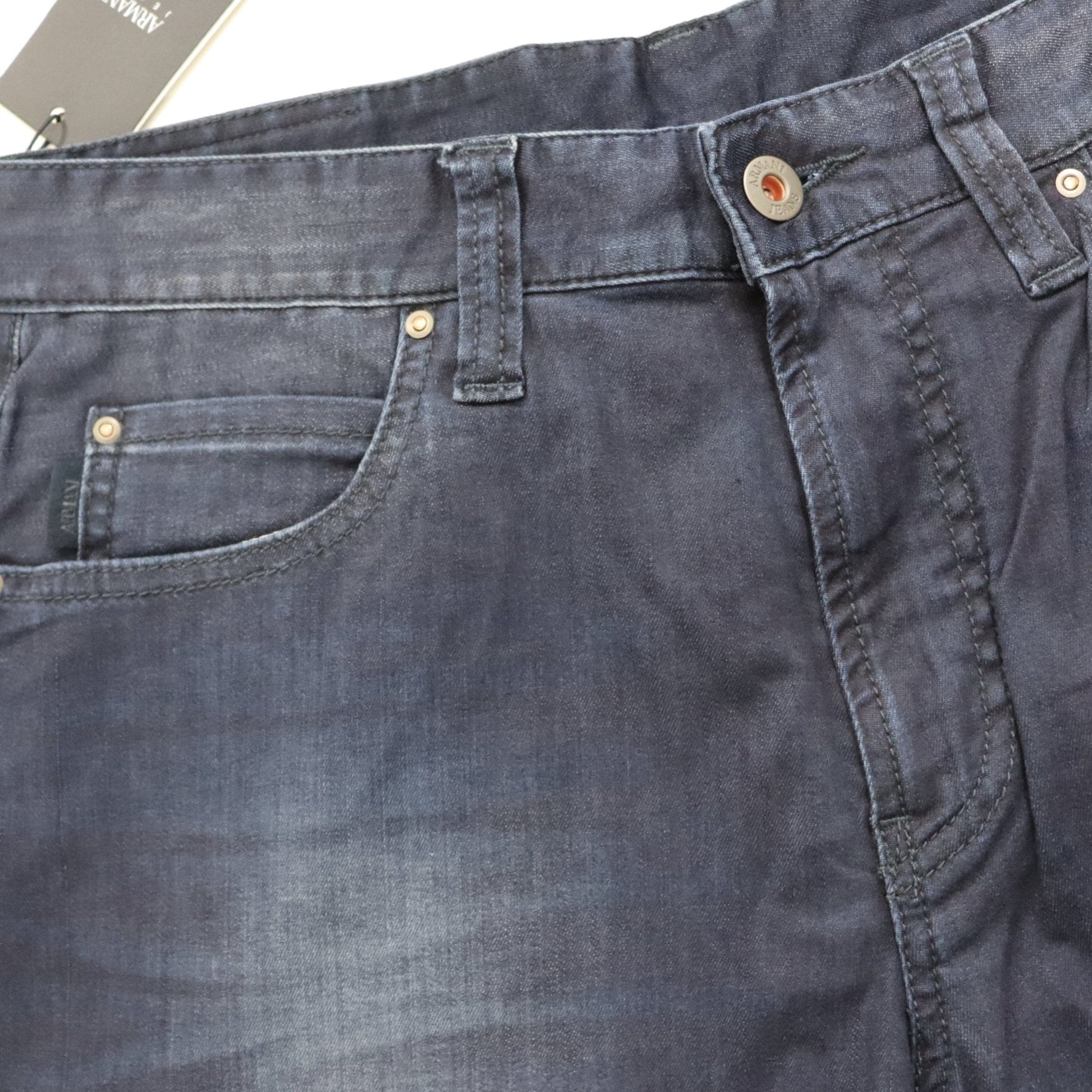 Armani Jeans J15 Regular Fit Blue Jeans - LinkFashionco