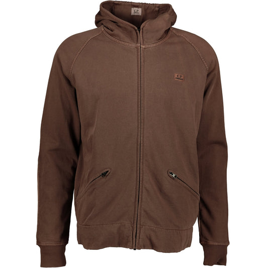 CP Company Burgundy Brushed Fleece Hoodie - LinkFashionco