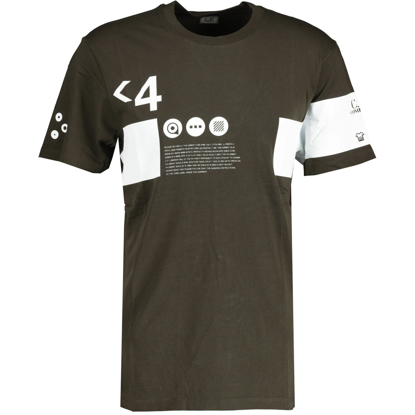 CP Company Cotton Print Logo T-Shirt Khaki - LinkFashionco