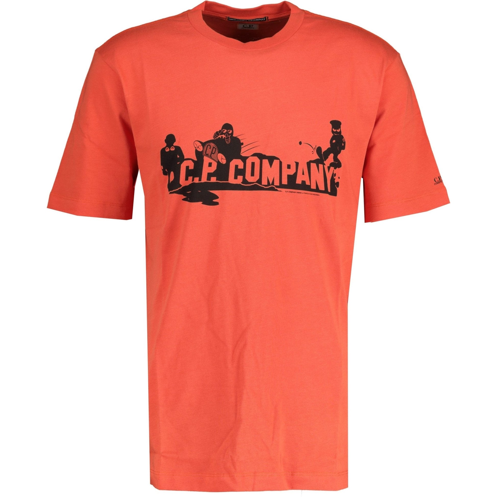 CP Company Orange Comic & Cars T-Shirt - LinkFashionco