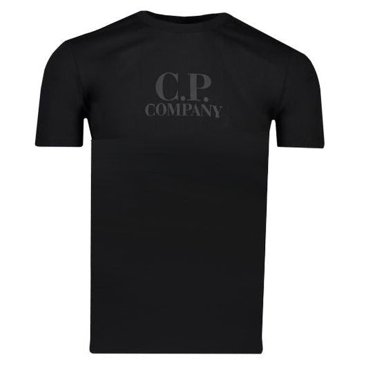 CP Company Raised Rubber Logo Print T-Shirt Black - LinkFashionco