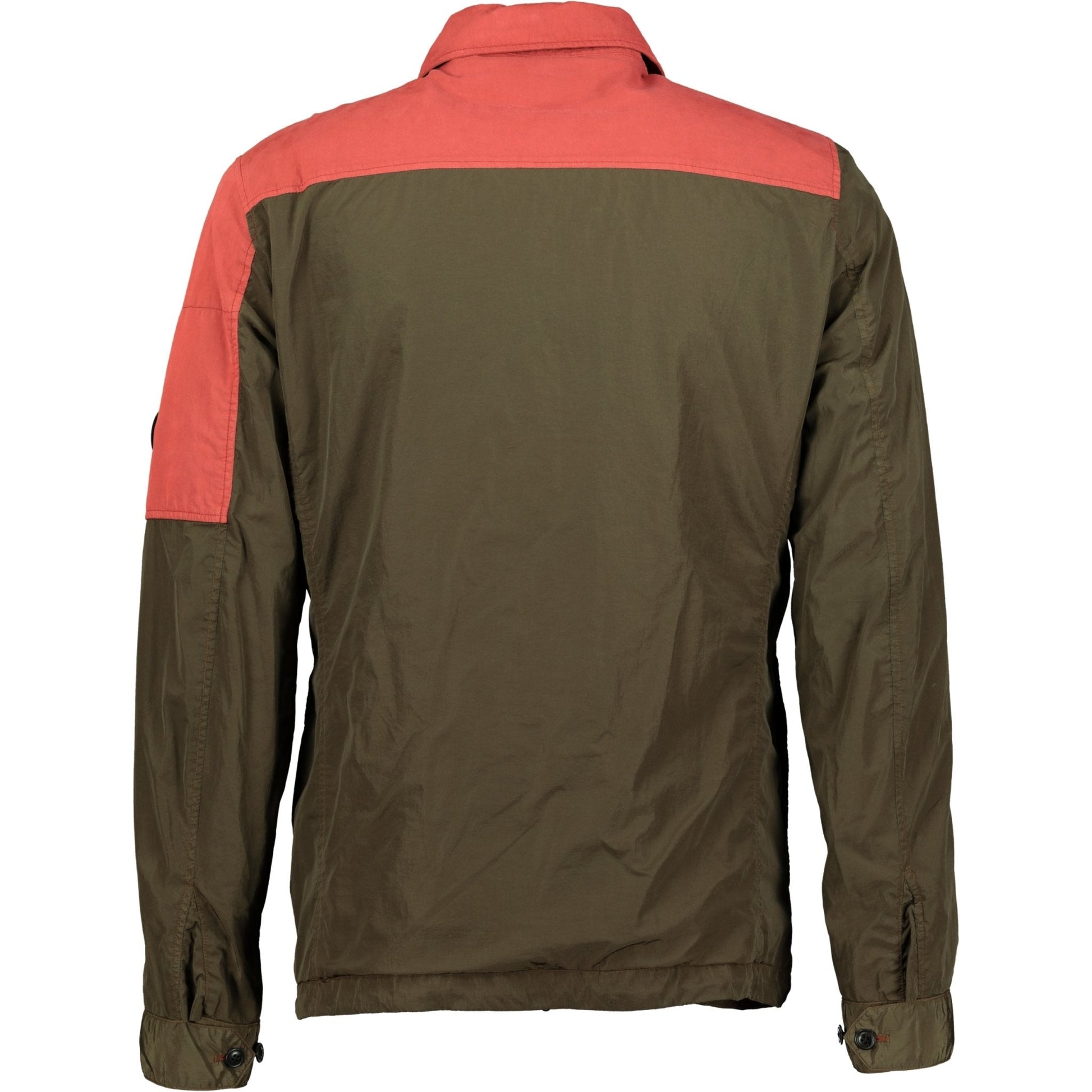 CP Company Red & Khaki Chrome Overshirt - LinkFashionco