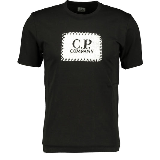 CP Company Black & White Stitch Print T-Shirt