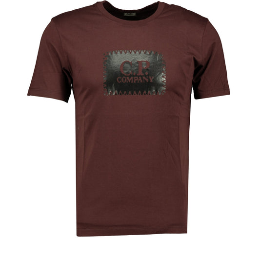 CP Company Stitch Print Maroon T-Shirt - LinkFashionco