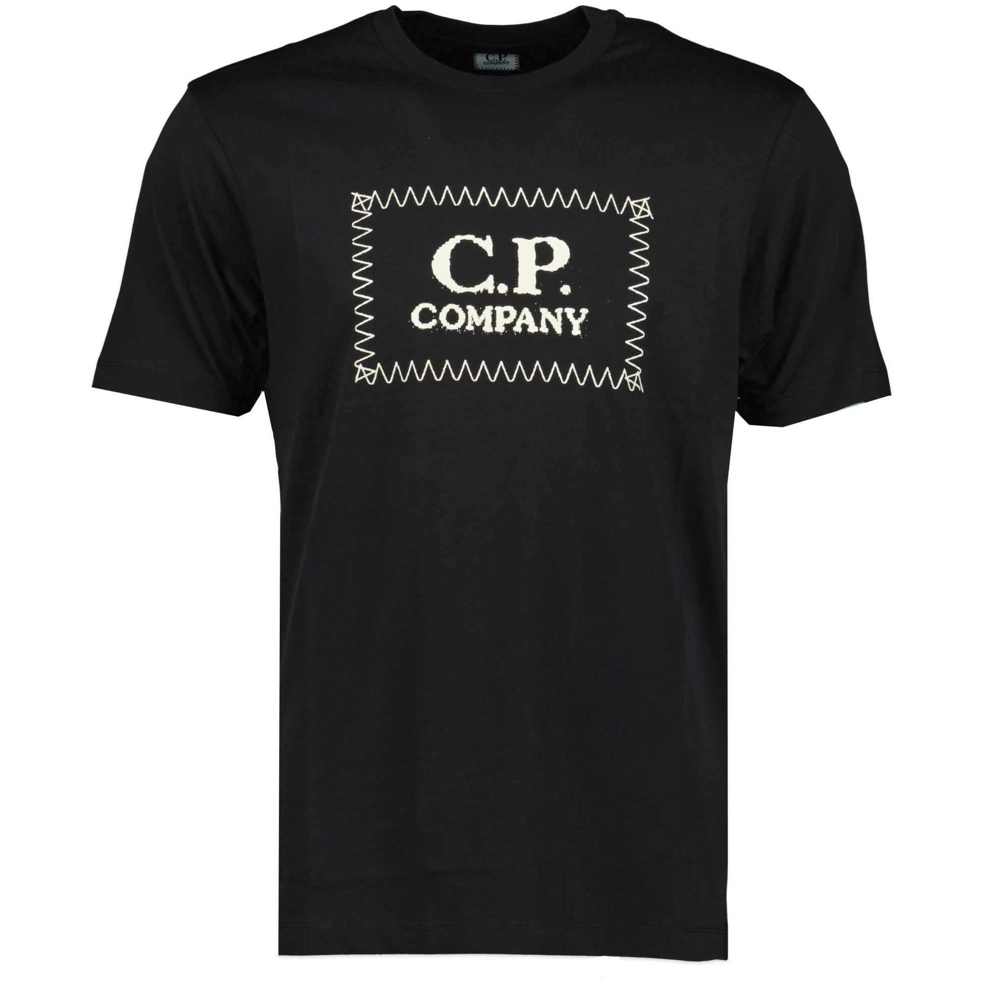 CP Company Stitch Print T-Shirt Black - LinkFashionco