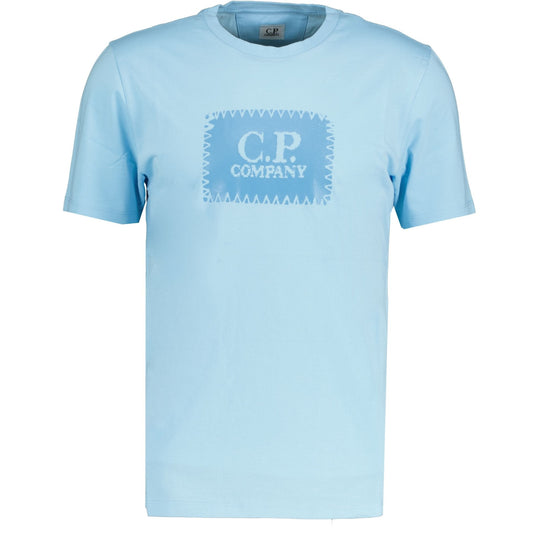 CP Company Stitch Print T-Shirt Blue - chancefashionco