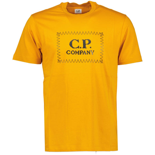 CP Company Stitch Print T-Shirt Desert Sun - LinkFashionco