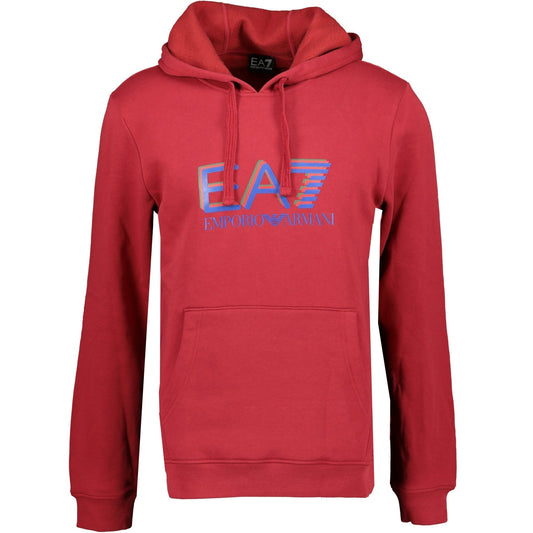 Emporio Armani Chest Logo Hoodie Red - LinkFashionco