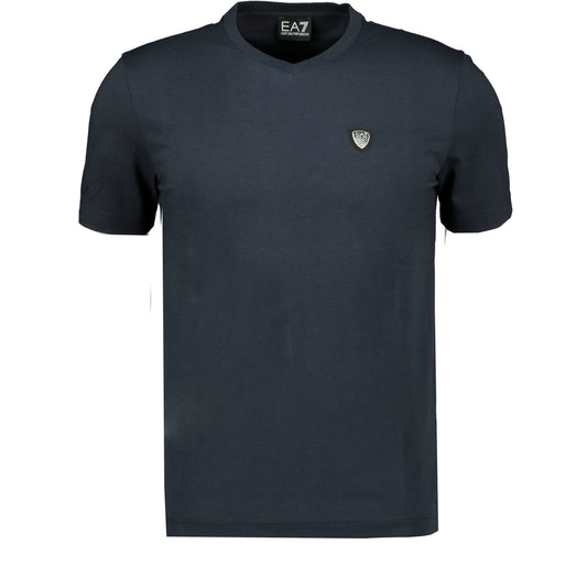 Emporio Armani Chest Logo Navy Short Sleeve T-Shirt - LinkFashionco