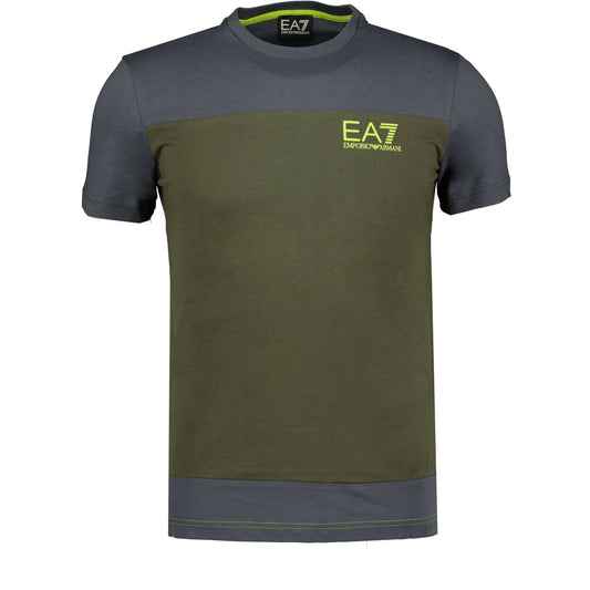Emporio Armani Chest Logo T- Shirt Dark Grey & Khaki - LinkFashionco