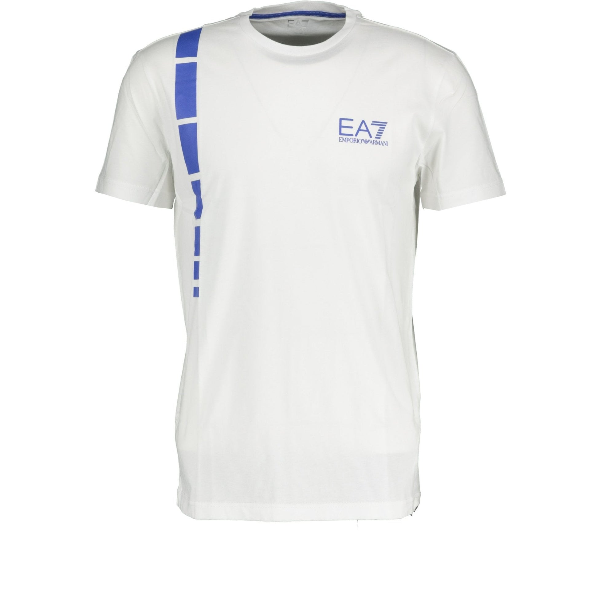 Emporio Armani White & Blue Logo Tshirt - LinkFashionco