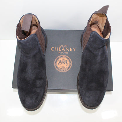 Joseph Cheaney Blue Suede Chelsea Boots - LinkFashionco