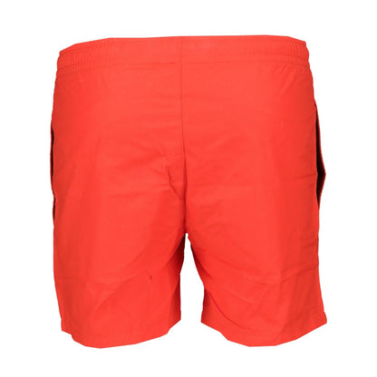 Lacoste Croc Logo Swim Shorts Red - LinkFashionco