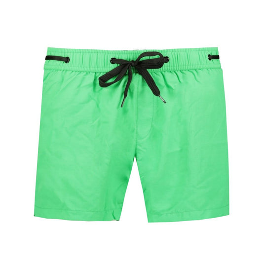 Moschino Short Logo Tape Swim Shorts Green - LinkFashionco