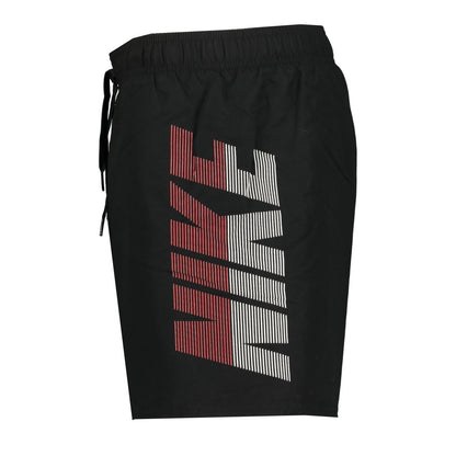 Nike Air Black & Red Logo Swim Shorts - LinkFashionco