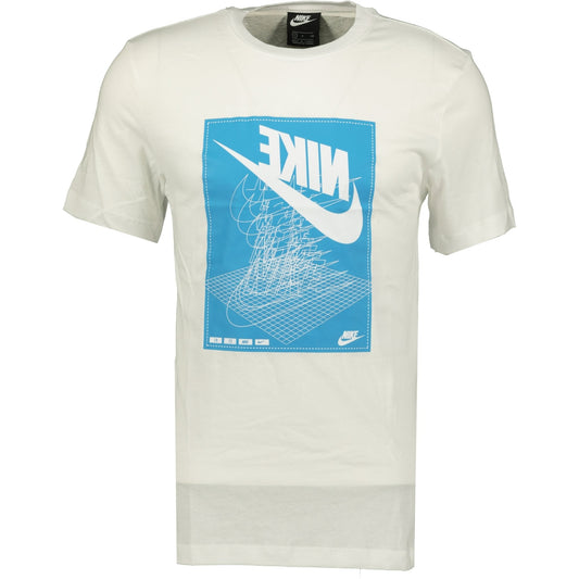 Nike Cotton T-Shirt White & Blue - LinkFashionco