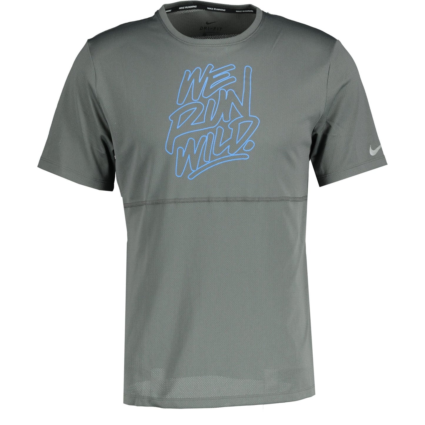 Nike Dri-Fit Breathe "Run Wild" T-Shirt Grey - LinkFashionco