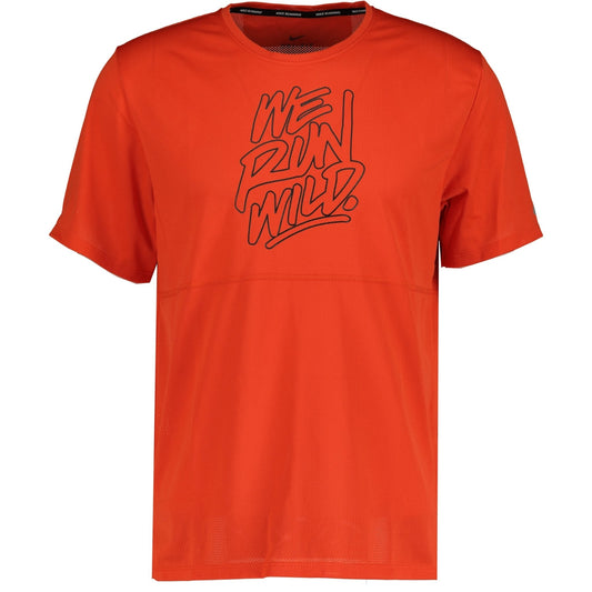 Nike Dri-Fit Breathe "Run Wild" T-Shirt Red - LinkFashionco