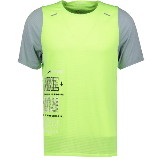 Nike Dri-Fit Breathe T-Shirt Yellow & Grey - LinkFashionco