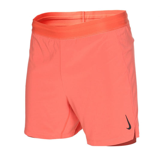 Nike Dri Fit Yoga 2 in 1 Shorts Peach - LinkFashionco