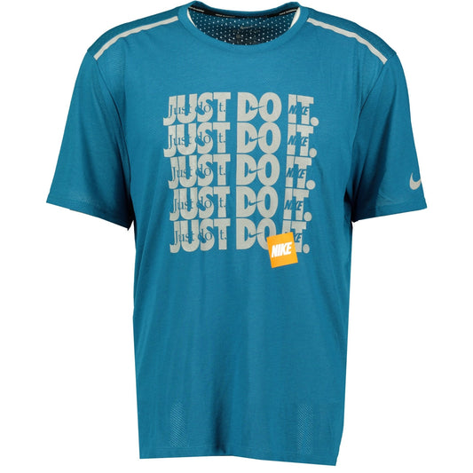 Nike Just Do It Dri-Fit Breathe Rise T-Shirt Blue - LinkFashionco