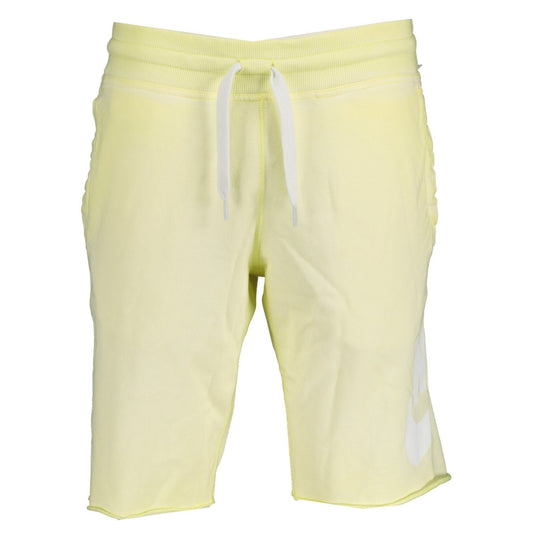 Nike Yellow Cotton Shorts - LinkFashionco