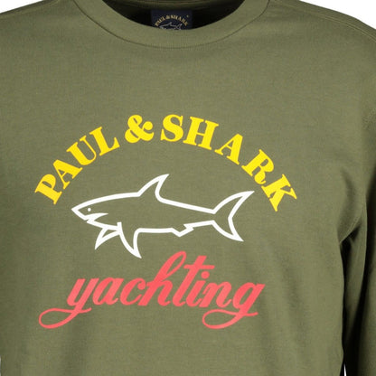 Paul & Shark Chest Logo Sweatshirt Olive - LinkFashionco